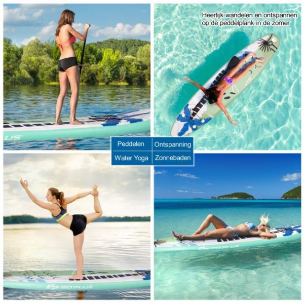 Дошка Costway SUP 320 см Висока стабільність та комфорт для активного відпочинку на воді - Зображення 4
