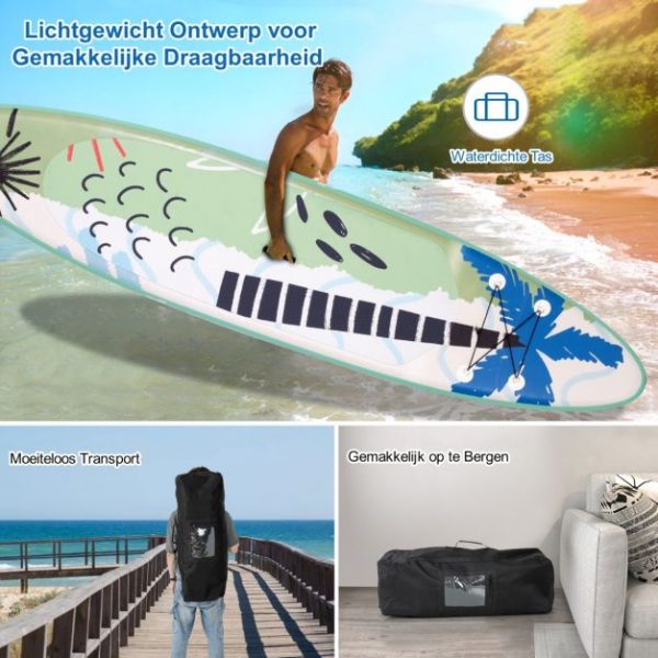 Дошка Costway SUP 320 см Висока стабільність та комфорт для активного відпочинку на воді - Зображення 6
