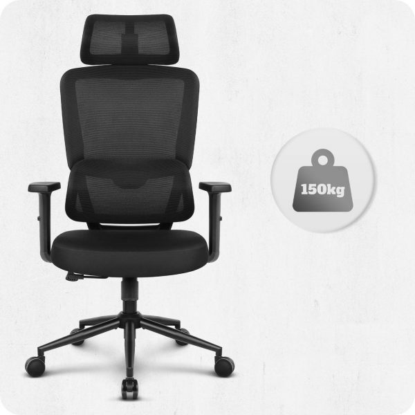 Офісне крісло CABRO C506 ткана чорне  зручність та стиль для роботи та комфорту - Зображення 8