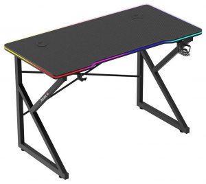 Геймерський Стіл Huzaro Hero 1.7 RGB Чорний — Стильний Дизайн із Зручними Функціями