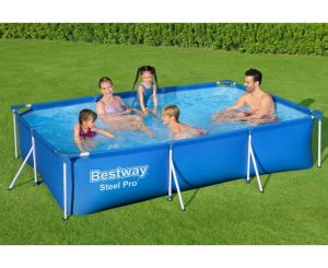 Садовий Басейн Каркасний Bestway 56411 — Прямокутний Формат 300×201×66 см для Теплих Днів