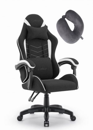 Ігрове Крісло Cabro C500 Fabric Чорно-Біле Стильний Комфорт для Геймерів