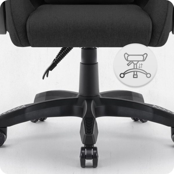 Ігрове крісло CABRO C500 Black fabric чорне стильний дизайн та зручність для геймерів - Зображення 5