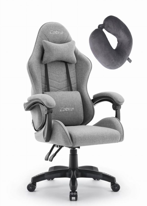 Ігрове Крісло Cabro C500 Fabric Сіро-Чорне Ідеальний Баланс Стилю та Комфорту