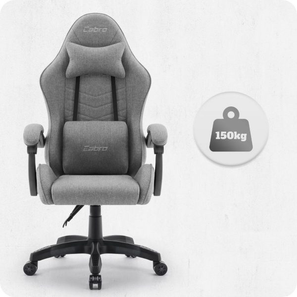 Ігрове Крісло Cabro C500 Fabric Сіро-Чорне Ідеальний Баланс Стилю та Комфорту - Зображення 8