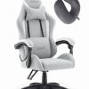 Ігрове Крісло Cabro C500 Fabric Сіро-Біле Елегантність та Комфорт для Геймерів