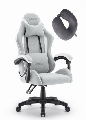 Ігрове Крісло Cabro C500 Fabric Сіро-Біле Елегантність та Комфорт для Геймерів