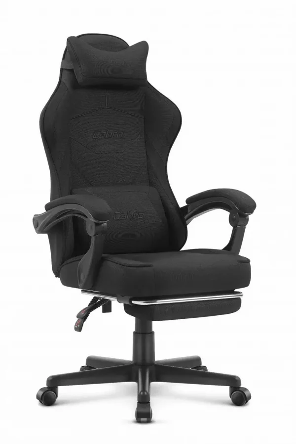Геймерське Крісло Cabro C502 Black Fabric Чорне Максимальний Комфорт для Геймерів