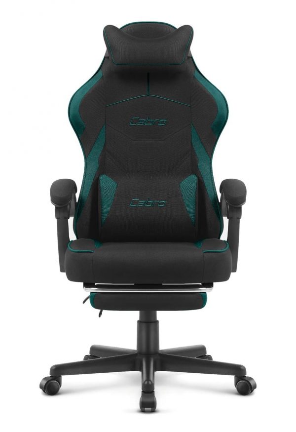 Геймерське крісло Cabro C502 BLACK-GREEN тканина чорна стиль та комфорт у кожній деталі - Зображення 3
