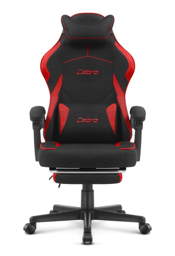 Геймерське Крісло Cabro C502 Fabric Чорно-Червоне Динамічний Стиль та Зручність - Зображення 3