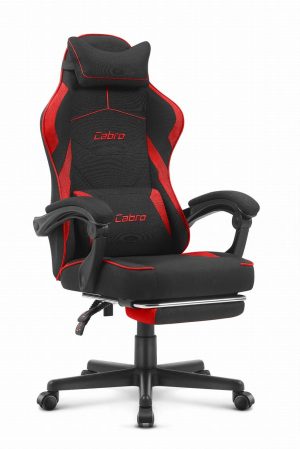 Геймерське Крісло Cabro C502 Fabric Чорно-Червоне Динамічний Стиль та Зручність
