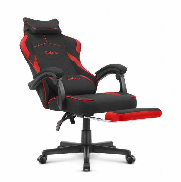 Геймерське Крісло Cabro C502 Fabric Чорно-Червоне Динамічний Стиль та Зручність - Зображення 2