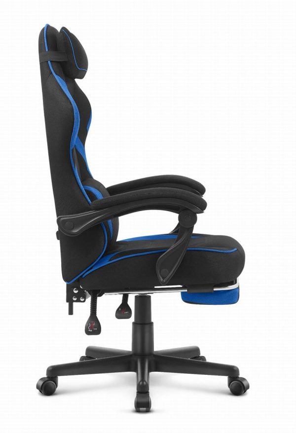 Ігрове крісло Cabro C502 FABRIC чорно-синє комфорт та стиль для тривалих ігор - Зображення 4