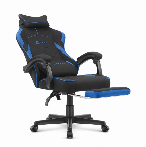 Ігрове крісло Cabro C502 FABRIC чорно-синє комфорт та стиль для тривалих ігор - Зображення 3