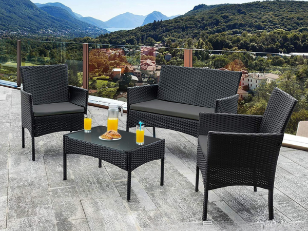 Садові Меблі Ideal Garden SFS010 Чорний — Сучасний Акцент для Зони Відпочинку - Зображення 2