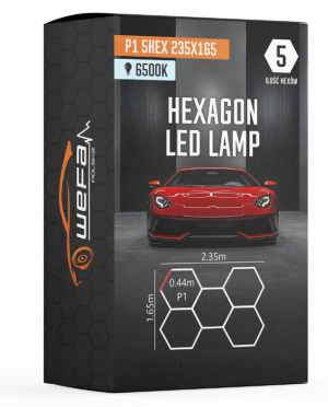 LED Світильник HQ HEXAGON P1 5HEX 235×161 — Компактна Геометрія та Яскраве Освітлення