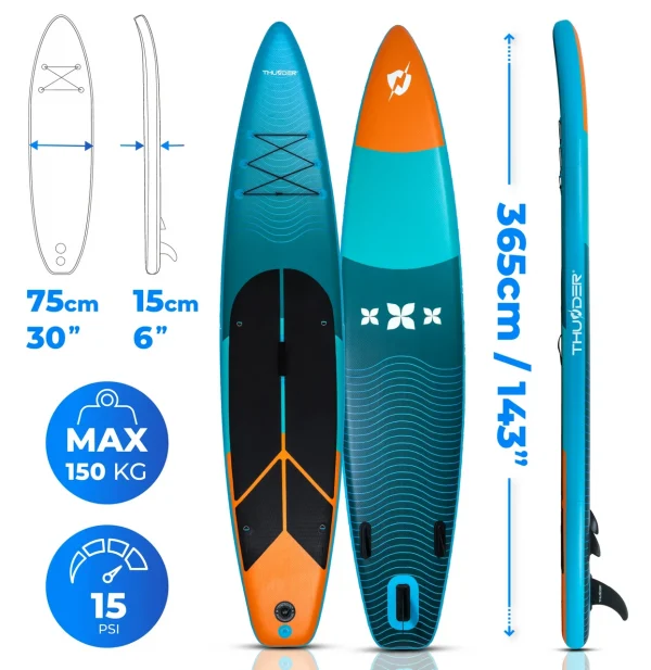 SUP дошка 365cm THUNDER STORM - Зображення 2