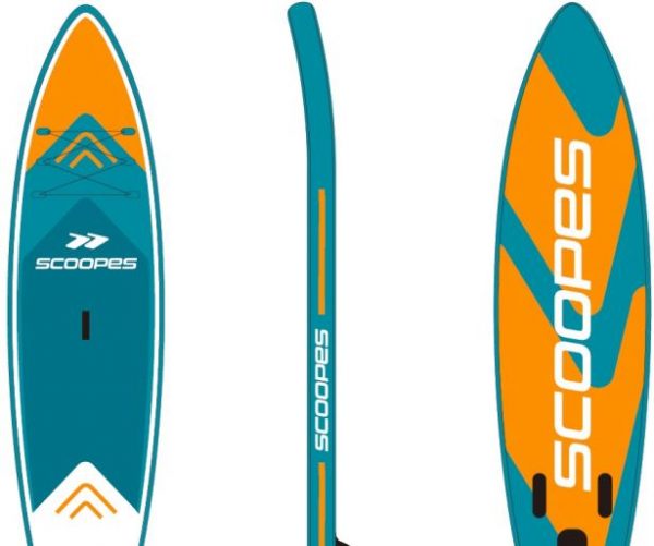 SUP дошка Scoopes Velo 350 надувна дошка з сидінням та веслом насосом