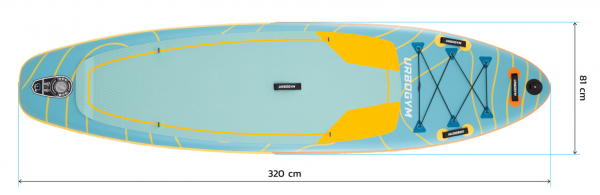 SUP дошка Urbogym Gale 320см стабільність і комфорт для водного відпочинку - Зображення 3