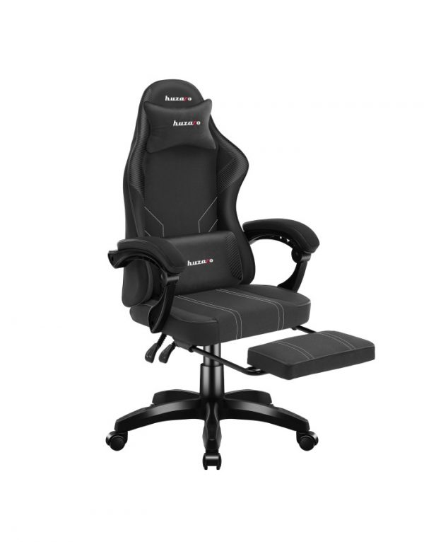 Ігрове Крісло Huzaro Force 3.7 Carbon Чорне — Ергономіка і Стриманий Дизайн для Геймера - Зображення 3