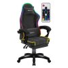 Ігрове Крісло Huzaro Force 3.7 Black RGB — Чорний Дизайн із Підсвіткою для Вражаючого Комфорту