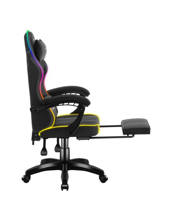 Геймерське крісло Huzaro Force 3.7 Black RGB чорне - Зображення 5
