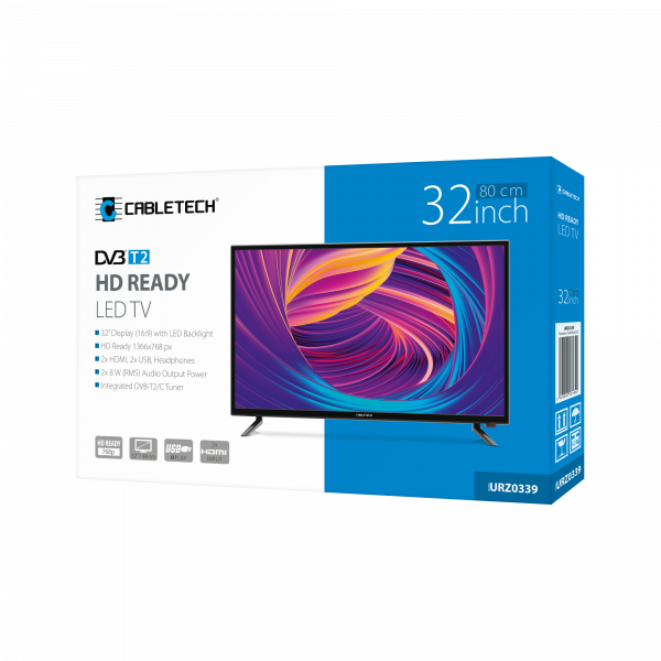 Телевізор Cabletech 32" HD — Оптимальний Розмір для Домашнього Перегляду - Зображення 9