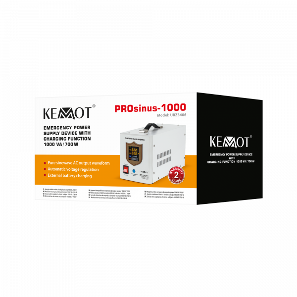 Джерело безперебійного живлення Kemot PROsinus-1000 URZ3406 - Зображення 4