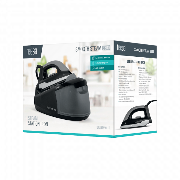 Праска з Парогенератором Teesa SMOOTH STEAM S300 TSA2030 — Професійне Розгладжування для Ідеального Одягу - Зображення 7