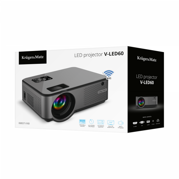 LED проектор з Wi-Fi FullHD Kruger&Matz V-LED60 - Зображення 9