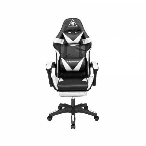 Ігрове Геймерське Крісло Kruger&Matz GX-150 чорно-біле KM0790-BW - Зображення 8