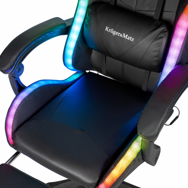 Ігрове Геймерське Крісло Kruger&Matz GX-150 Black LED KM0790-BLED - Зображення 4