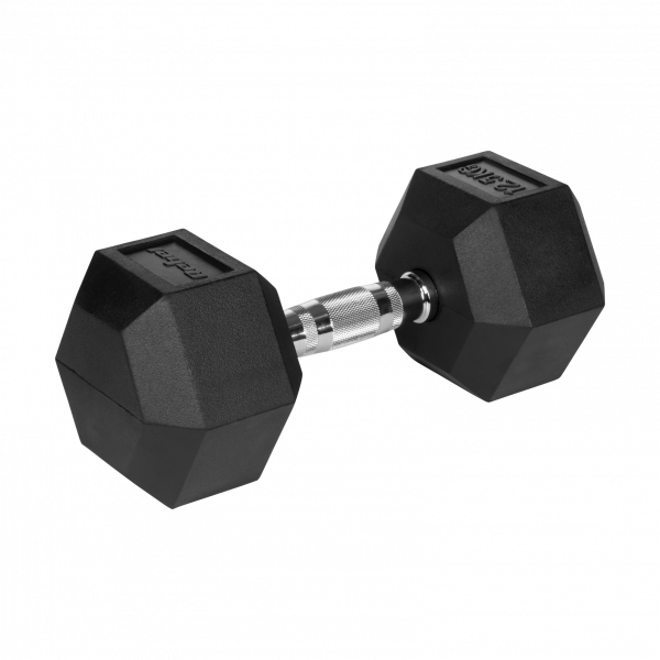 Гантелі чавунні прогумовані HEX ​​2х12,5 кг Rebel Active RBA-2325-12.5 - Зображення 3