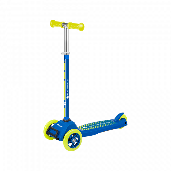Триколісний Самокат Rebel Kids Wheels ZAB0121Y — Синьо-Жовтий Веселий Транспорт для Малюків