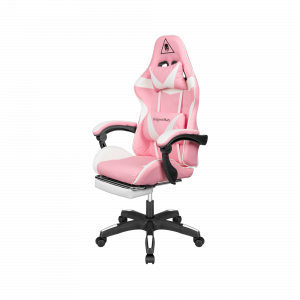 Ігрове Геймерське Крісло Kruger&Matz GX-150 Біло-Рожеве KM0790-P — Стиль та Ергономіка для Тривалих Ігрових Сесій