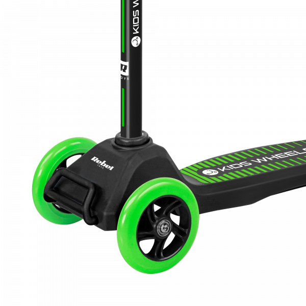 Триколісний самокат Rebel Kids Wheels зелено-чорний ZAB0121G - Зображення 3