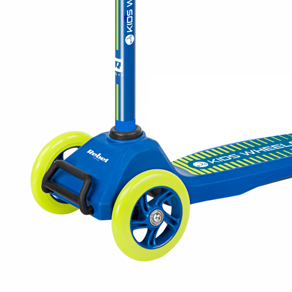 Триколісний Самокат Rebel Kids Wheels ZAB0121Y — Синьо-Жовтий Веселий Транспорт для Малюків - Зображення 3