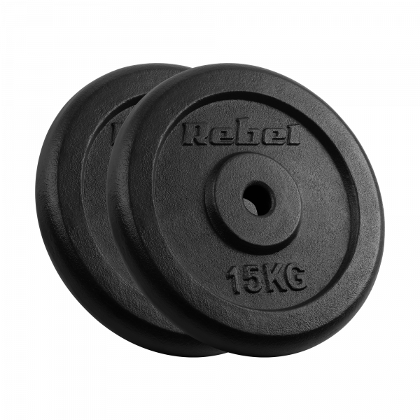 Набір Гир 2×15 кг Rebel Active RBA-2130 — Міцна Конструкція для Домашнього Фітнесу