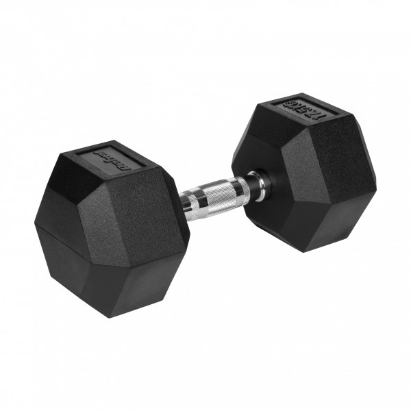 Гантель чавунна прогумована HEX 17,5 кг Rebel Active RBA-2325-17.5