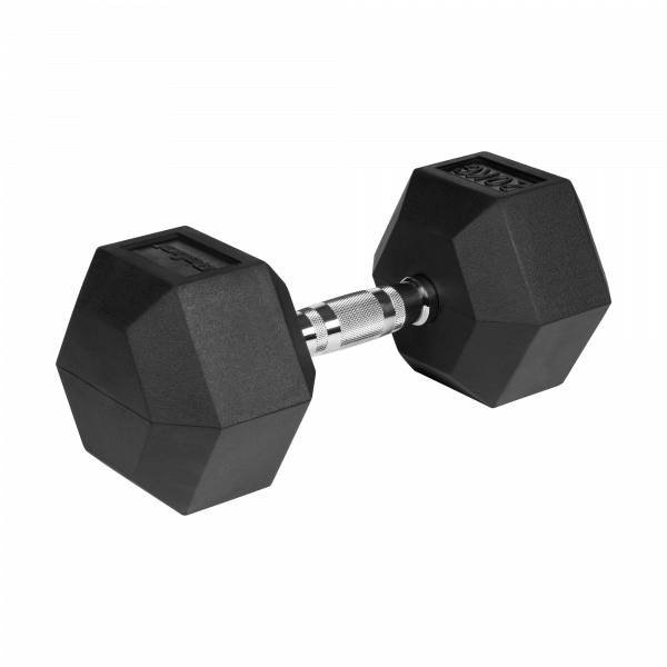 Гантель чавунна прогумована HEX 20 кг Rebel Active RBA-2325-20