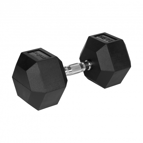 Гантель чавунна прогумована HEX 22,5 кг Rebel Active RBA-2325-22.5