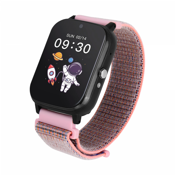 Дитячий Розумний Годинник Garett Kids Tech 4G — Рожева Липучка з 4G, Камерою та Контролем для Батьків