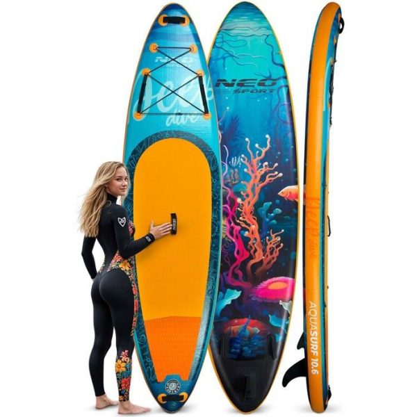 Дошка для SUP Neo-sport 170204 320 см Aquasurf надувна, стійка, готова до хвиль - Зображення 2