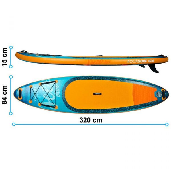 Дошка для SUP Neo-sport 170204 320 см Aquasurf надувна, стійка, готова до хвиль - Зображення 5