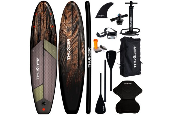 SUP Дошка Thunder WOOD 320 см — Натуральна Естетика та Надійність для Активного Відпочинку