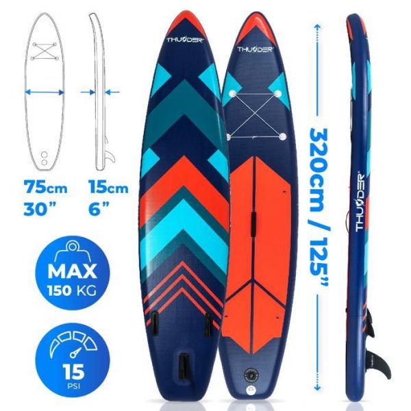 SUP Дошка Thunder STRIPES 320 см — Міцна Надувна Модель для Зручного Плавання - Зображення 2