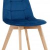 Стілець MUFART ALFA 3758 Оксамитовий Темно-Синій — Елегантний Дизайн та Комфорт