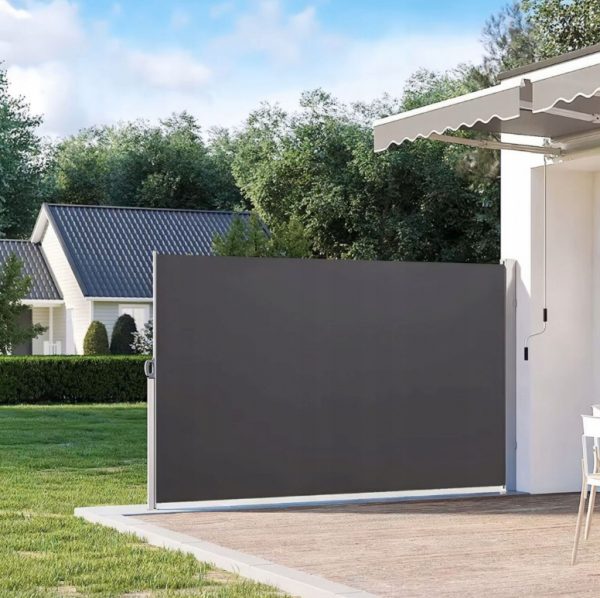 Розкладний Тент Markiz ModernHome 300×180 см Антрацит — Бічна Ролета-Параван для Саду та Тераси
