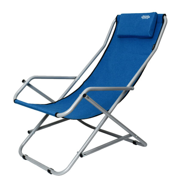 Крісло-Шезлонг Novator SH-7 Blue — Синій Комфорт для Риболовлі Кемпінгу та Туризму - Зображення 3
