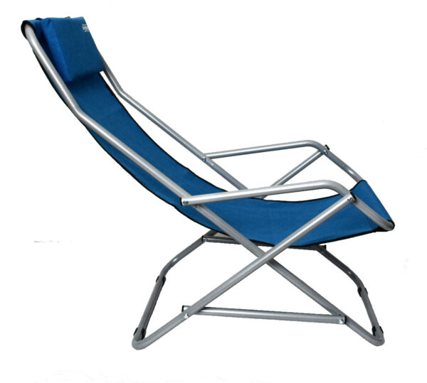 Крісло-Шезлонг Novator SH-7 Blue — Синій Комфорт для Риболовлі Кемпінгу та Туризму - Зображення 7